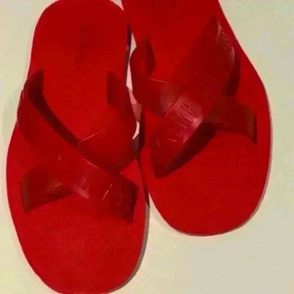 BIKKEMBERGS women red flip flops size 41 - made in Italy - Picture 4 of 9